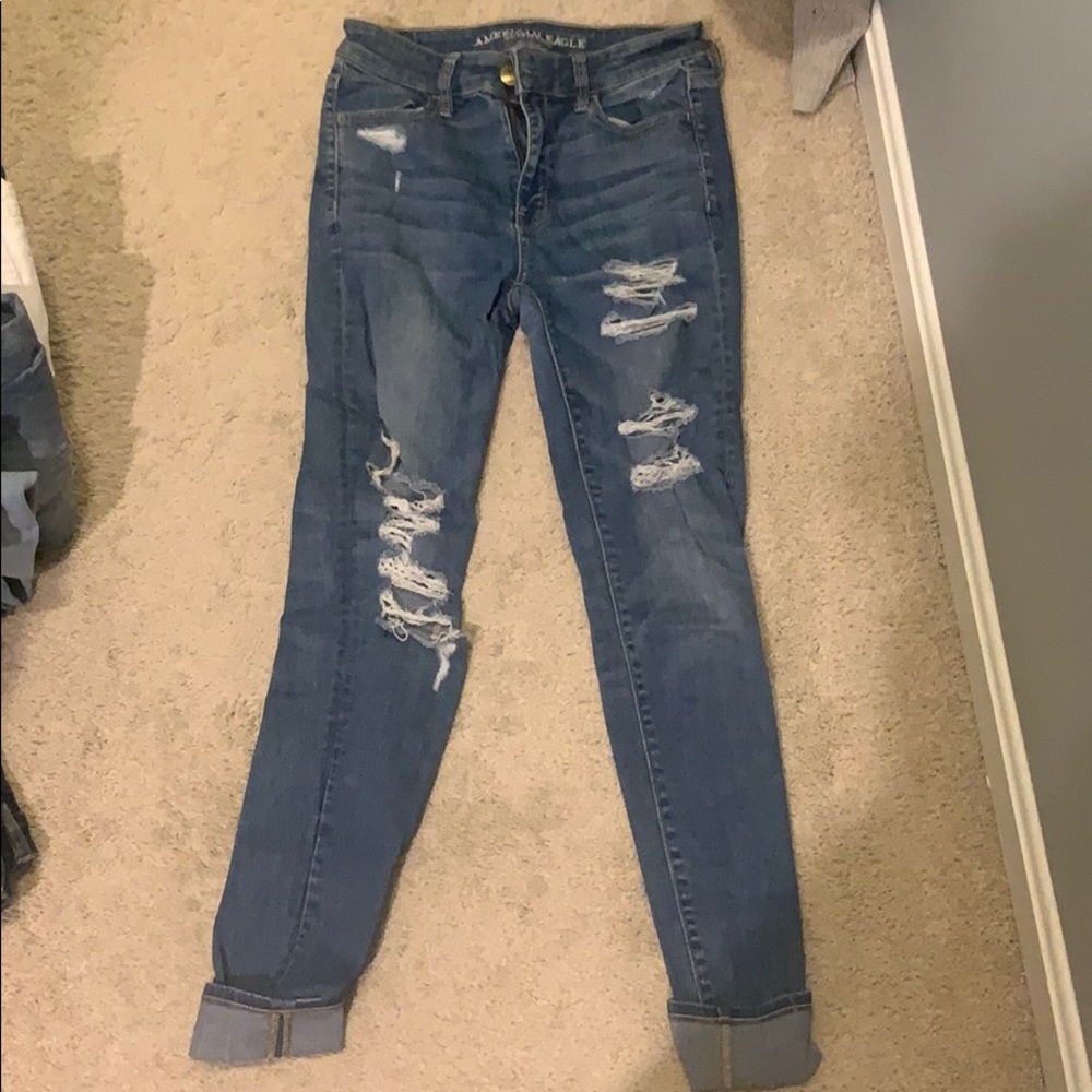 AE Super Stretch Hi-Rise Jegging size 4 LONG